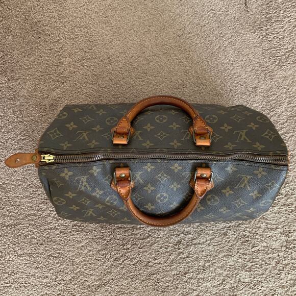 LV1028 Louis Vuitton speedy 35 women's monogram handbag - Picture 3 of 8